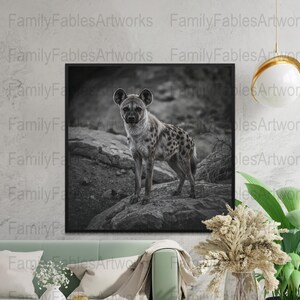 Spotted Hyena Poster, Wildlife Art, Hyena Digital Print, African Animal Wall Art, Hyena Photography, Animal Portrait, Digital Download