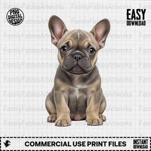 French Bulldog Clipart, Cute Dog Clipart, Baby Animal Clipart, Puppy Png, Nursery Clipart, Baby Shower Clipart