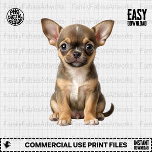 Baby Chihuahua Clipart, Cute Baby Animal Clipart, Baby Nursery Clipart, Dog Clipart, Baby Shower Clipart, Chihuahua Png