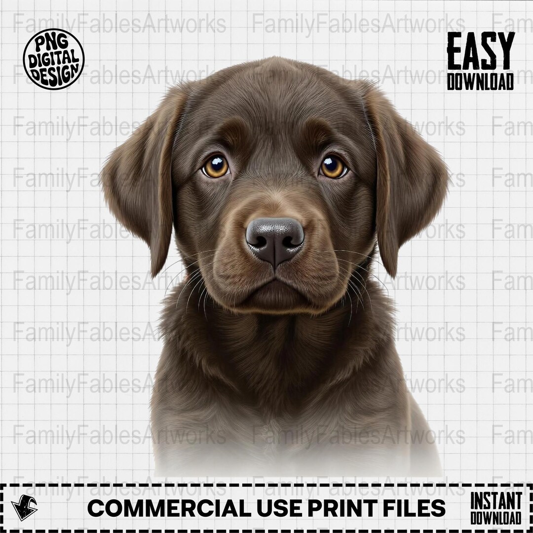 Chocolate Lab Puppy Clipart, Dog PNG (digital Download - Etsy