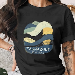 Taghazout Morocco Print, Digital Art, Travel Poster, Coastal Art, Home Decor, Moroccan Print, Travel Gift, Abstract Design, Digital Download