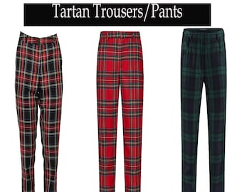 Pantalon écossais fait main en tartan pour homme Pantalon écossais fait sur mesure/pantalon de costume pour mariage, pantalon de golf disponible en 40 tartans