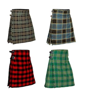 Highland Men&#39;s Handmade Kilt Traditional Wear 5 Yard Kilts Available in Various Tartans Scottish Tartan Kilt 60+ Tartan colors are available