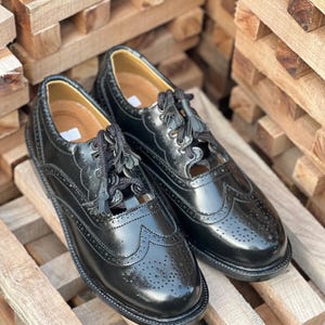 Herren Echtleder Ghillie Brogues: Scottish Highland Abendschuhe