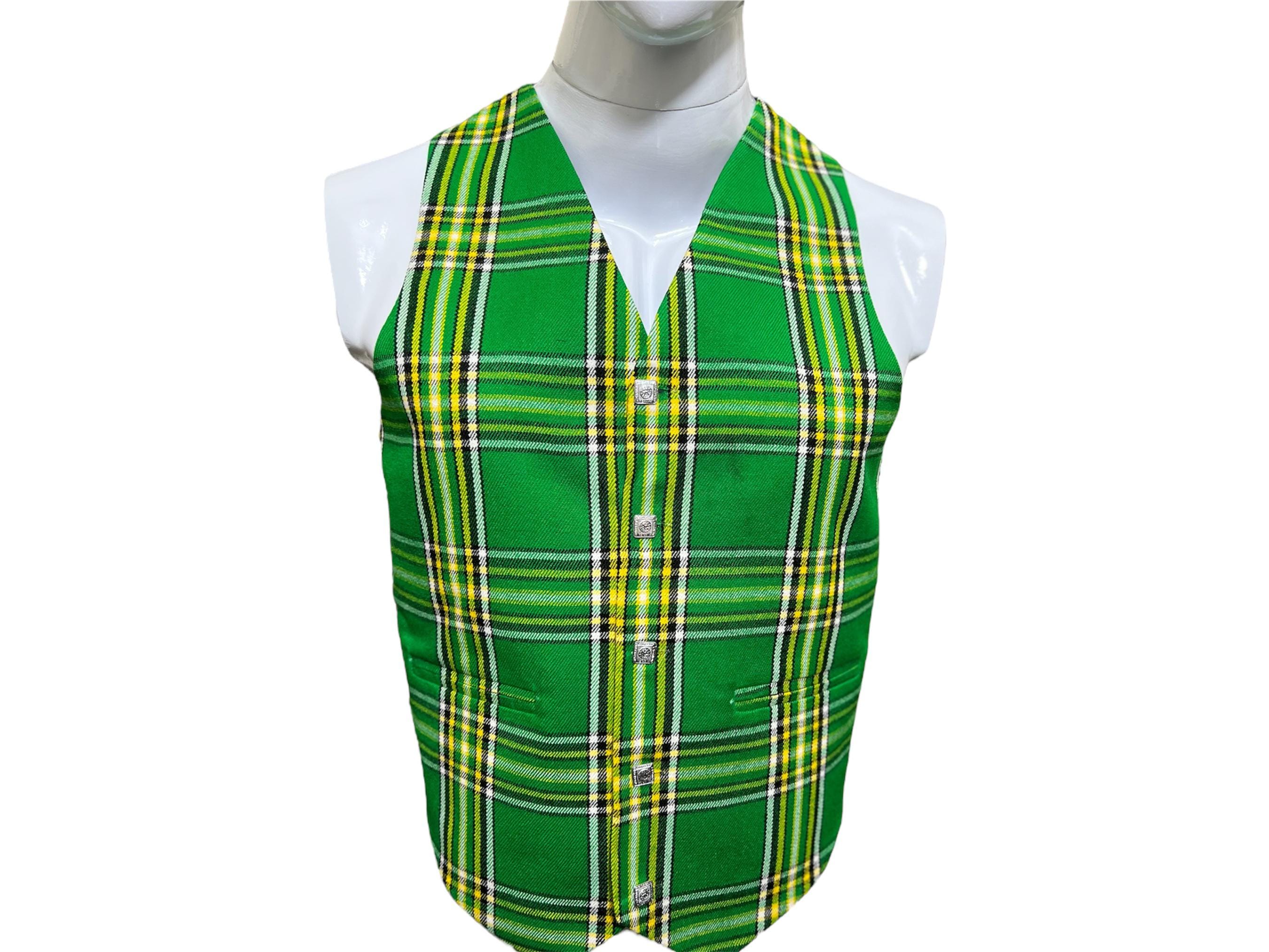 Scottish Irish Tartan Wool Highland Kilt Vest: Custom Kilt Outfit