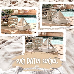 SVG Laserdatei Segel „KLEIN“ / passgenau für die Segelboot Grundform KLEIN