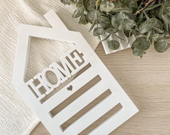 Silikonform / Gießform / Hausrahmen mit Schriftzug HOME / Hausform / Hausrahmen / Raysin
