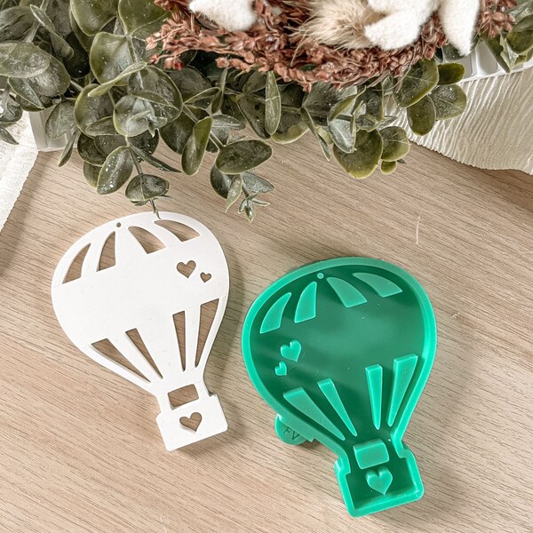 Silikonform / Gießform / Heißluftballon / Klein / Heißluftballon für auf Klötzchen oder als Mobile/  Raysin