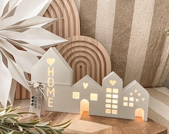 Silikonform / Gießform Lichthäuserreihe / Lichthäuser für LED Lichterkette /Leuchthaus/ Haus /Raysin