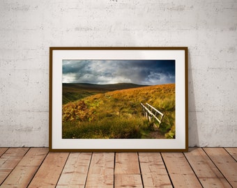 Angram Moor with Footbridge - Yorkshire Landscape Photography - Photographic print - Print Only - A4 A3 A2 Wall Art