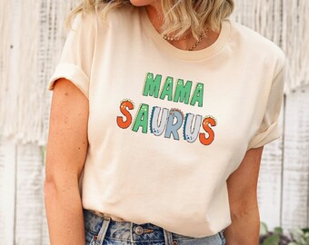 Mama Saurus T-shirt, Dinosaur Mom Shirt, Dinosaur Lover Tees, Dinosaur Family Shirt, Mommy Saurus Tee, Funny Dinosaur Tee