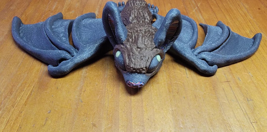 Multidimensional Bat 3D Printed Articulated Bat - Etsy