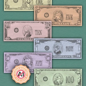 Printable Play Money - Forest Friends
