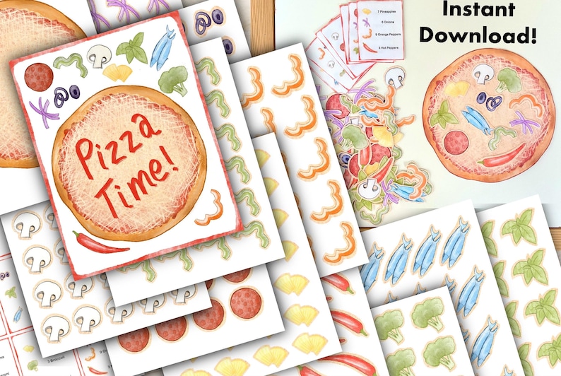 Build Your Own Pizza - Printable Activity - Instant Download image 2