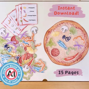 Build Your Own Pizza - Printable Activity - Instant Download image 1