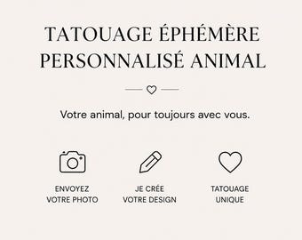 カスタム動物タトゥーシール