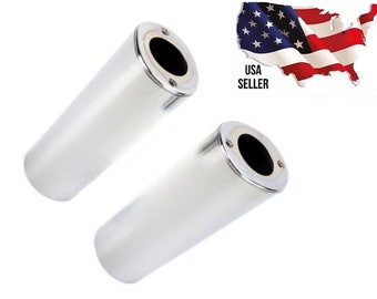 Harley Fork Tube Slider Covers+3"VTwin 24-9961 1986-2017 Softail Heritage FatBoy 1949-1984 fl electra glide hydra cow bells flt flht flhr