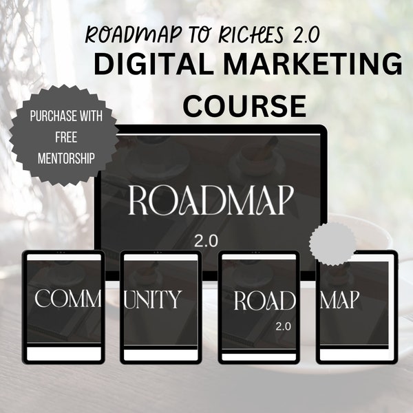 Roadmap to Riches 3.0 Digital Marketing Course with Master Resell Rights Plus Mentorship and Kajabi Community Plus Spanish Community