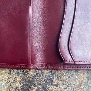 Cartier Card Wallet Women's Authentic / Vintage Accessories Designer Luxury Gift for Her / Free Worldwide Shipping / Burgundy Leather Retro image 6