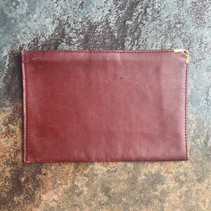 Cartier Card Wallet Women's Authentic / Vintage Accessories Designer Luxury Gift for Her / Free Worldwide Shipping / Burgundy Leather Retro image 2