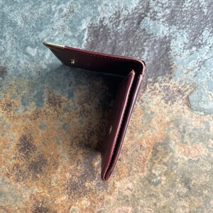 Cartier-Geldbeutel für Damen, authentisch, Vintage-Accessoires, Designer-Luxusgeschenk für Sie, kostenloser weltweiter Versand, burgunderfarbenes Leder im Retro-Stil Bild 9