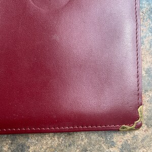 Cartier Card Wallet Women's Authentic / Vintage Accessories Designer Luxury Gift for Her / Free Worldwide Shipping / Burgundy Leather Retro image 4