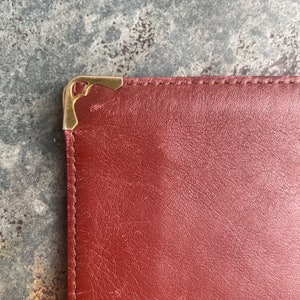 Cartier Card Wallet Women's Authentic / Vintage Accessories Designer Luxury Gift for Her / Free Worldwide Shipping / Burgundy Leather Retro image 6
