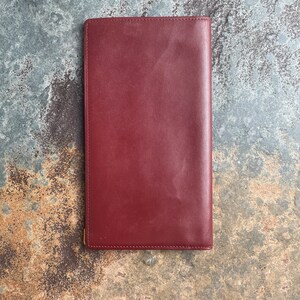 Cartier Card Wallet Women's Authentic / Vintage Accessories Designer Luxury Gift for Her / Free Worldwide Shipping / Burgundy Leather Retro image 2