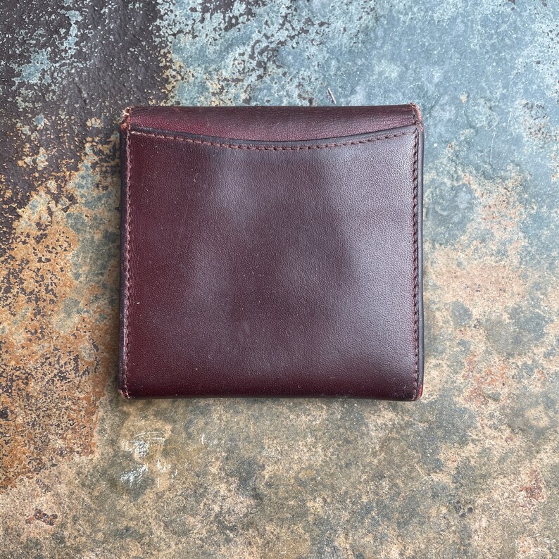 Cartier Money Pouch Women's Authentic / Vintage Accesories Designer Luxury Gift for Her / Free Worldwide Shipping / Burgundy Leather Retro zdjęcie 2