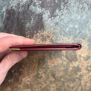Cartier Card Wallet Women's Authentic / Vintage Accessories Designer Luxury Gift for Her / Free Worldwide Shipping / Burgundy Leather Retro image 6