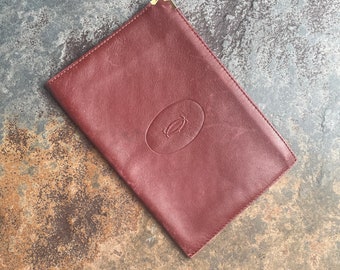 Cartier Kartenetui für Damen, authentisch, Vintage-Accessoires, Designer-Luxusgeschenk für Sie, kostenloser weltweiter Versand, burgunderrotes Leder im Retro-Stil