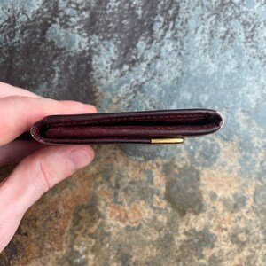 Cartier Money Pouch Women's Authentic / Vintage Accesories Designer Luxury Gift for Her / Free Worldwide Shipping / Burgundy Leather Retro zdjęcie 9