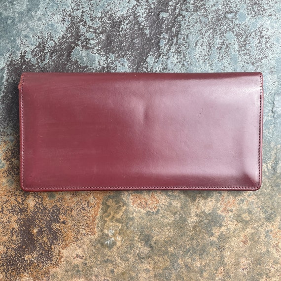 Authentic Cartier Burgundy Wallet Fine Leather Card Holder Sleek Money Holder Luxury Work Travel Gift for Her Him View 2