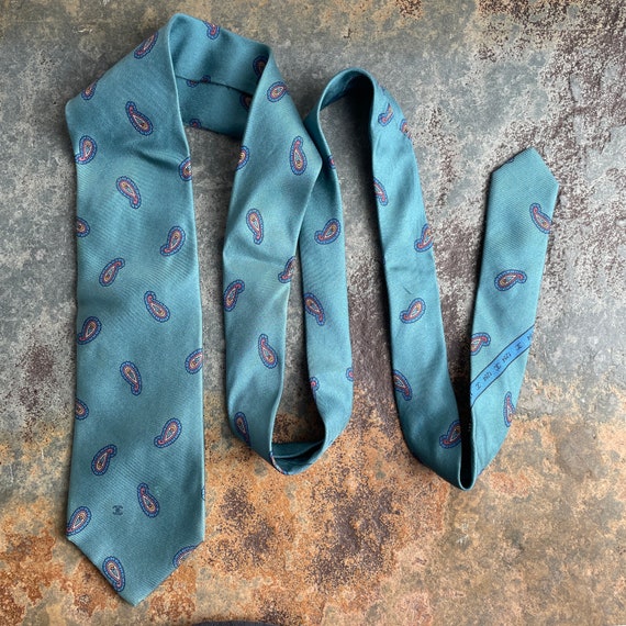 Vintage Chanel Teal Silk Tie: Exquisite Men's Nec… - image 4