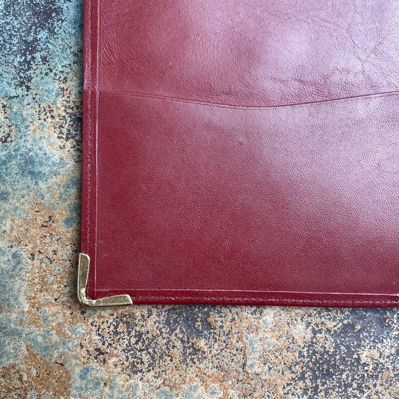 Cartier Card Wallet Women's Authentic / Vintage Accessories Designer Luxury Gift for Her / Free Worldwide Shipping / Burgundy Leather Retro image 8