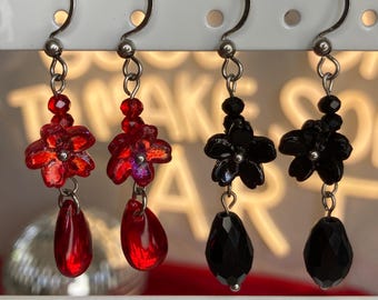 Dark Rose Earrings