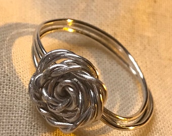 Rosen Ring gold, Rosen Ring silber (handgemacht)