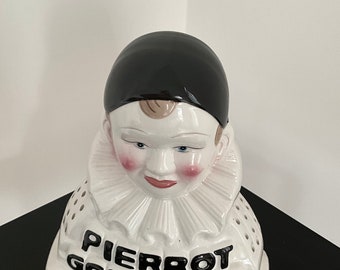 Iconique présentoir à sucette Pierrot Gourmand en porcelaine