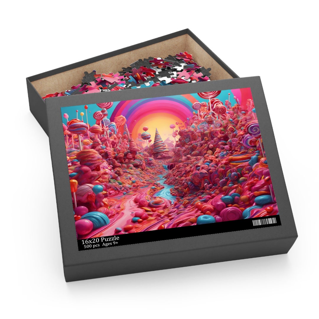 Adult Wooden Candyland With Sweet Water Wall Picture Photo Jigsaw ...