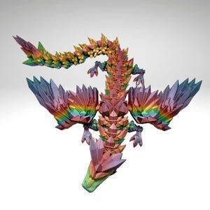 Kristall Geflügelter Kristall Drache - Fidget - Fantasy Schreibtisch Dekoration - Einzigartiges Geschenk für Drachenliebhaber