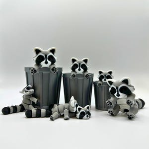 Articulated Raccoon, Trash Panda, With or Without Trash Can