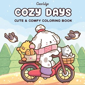 cozy days, Printable Coloring,Coco Wyo,Coloring Pages,Coco Wyo Pdf,Cozy Coloring,Girl Moments,Cute Coloring Book,Coloring for Kids,Coloring for Adults,Coco Wyo Bundle,Bold and Easy
Cozy Vibes