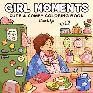 girl moments coco wyo style coco wyo pdf, Printable Coloring,Coco Wyo,Coloring Pages,Coco Wyo Pdf,Cozy Coloring,Girl Moments,Cute Coloring Book,Coloring for Kids,Coloring for Adults,Coco Wyo Bundle,Bold and Easy
Cozy Vibes