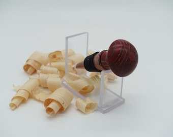 Bouchon de bouteille réutilisable en bois naturel, fabrication artisanale