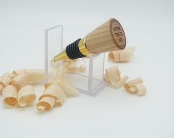 Bouchon de bouteille réutilisable en bois naturel personnalisable, fabrication artisanale