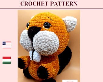 Crochet Beaver Pattern: Amigurumi Plush Toy (PDF Pattern)