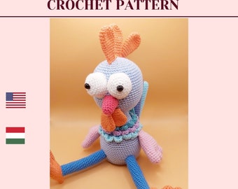 Crochet Rooster Pattern: Amigurumi Toy (PDF Pattern)