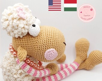 Cute Crochet Sheep Pattern, Amigurumi Farm Animal (PDF Pattern)