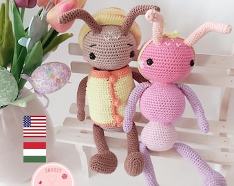 Padrão de crochê de formiga amigurumi: download detalhado em PDF