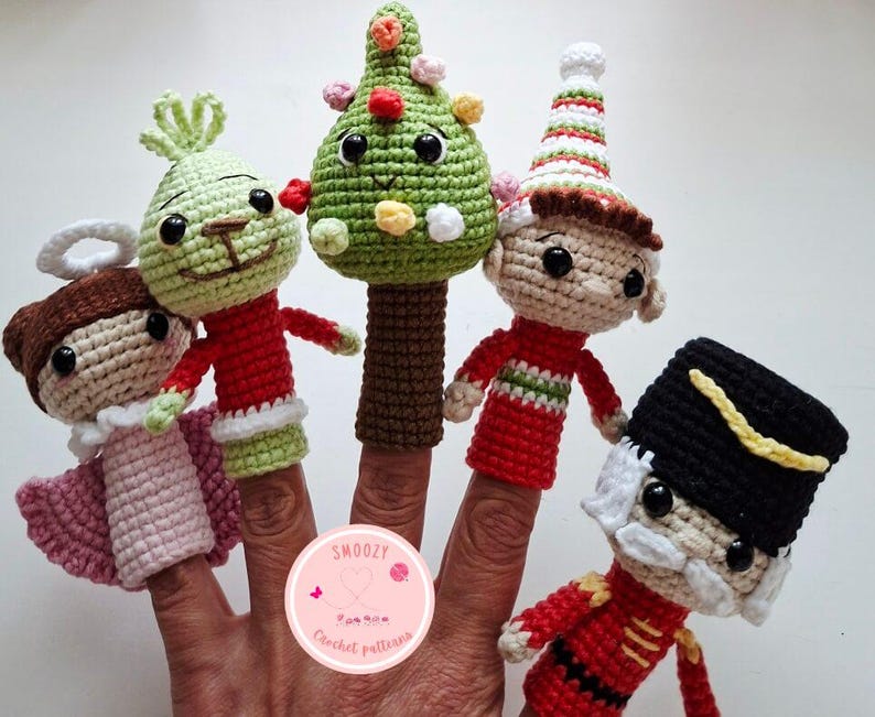 Christmas Finger Puppets - Crochet Pattern PDF - Etsy